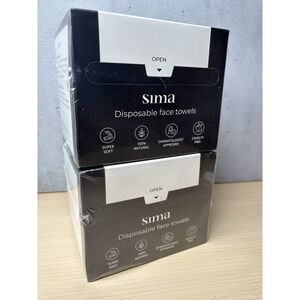 Sima Disposable Face Towels for Drying 100% Cotton Face Wipes 1 Box Of 50